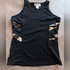 Black Spandex and Camo Tank Brand New without Tags SZ XL